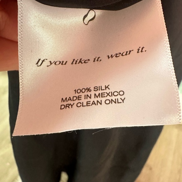 Silk Black Mini Dress - Picture 5 of 5